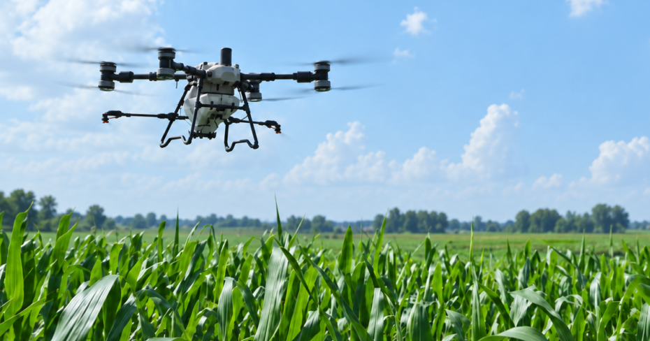 Agricultural Drone Over Cornfield (1)